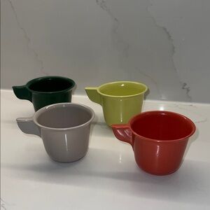 4 VTG Retro Coffee Tea Picnic Adult Kids Plastic Cups Camping Outdoor 2.5"